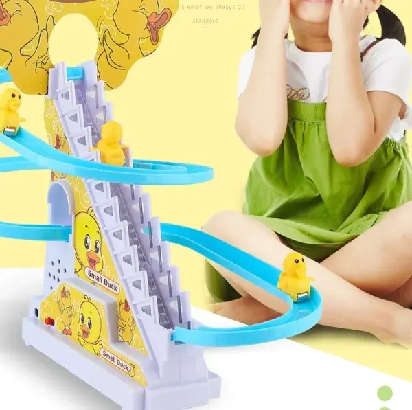 small-duck-climbing-stairs-toy-diy-racing-track-toy-music-duck-roller-coasterrandom-color - 4.webp