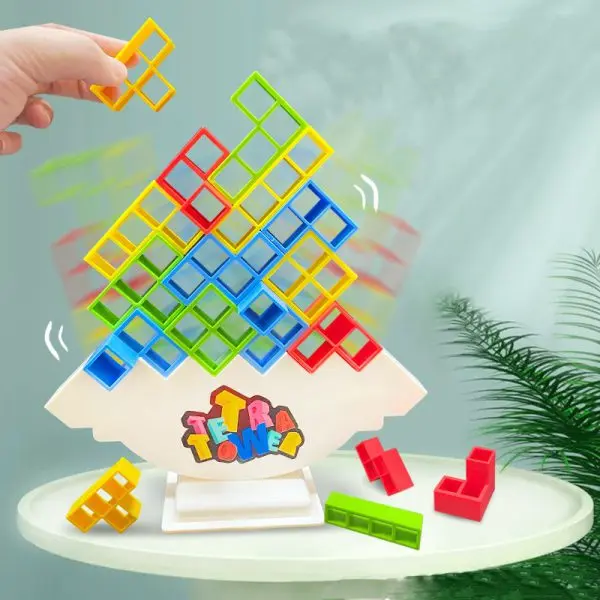 russian-building-blocks-18-pcs-tetra-tower-game-stacking-toys-balance-tower-puzzle-board-game-kids-diy - 1.webp