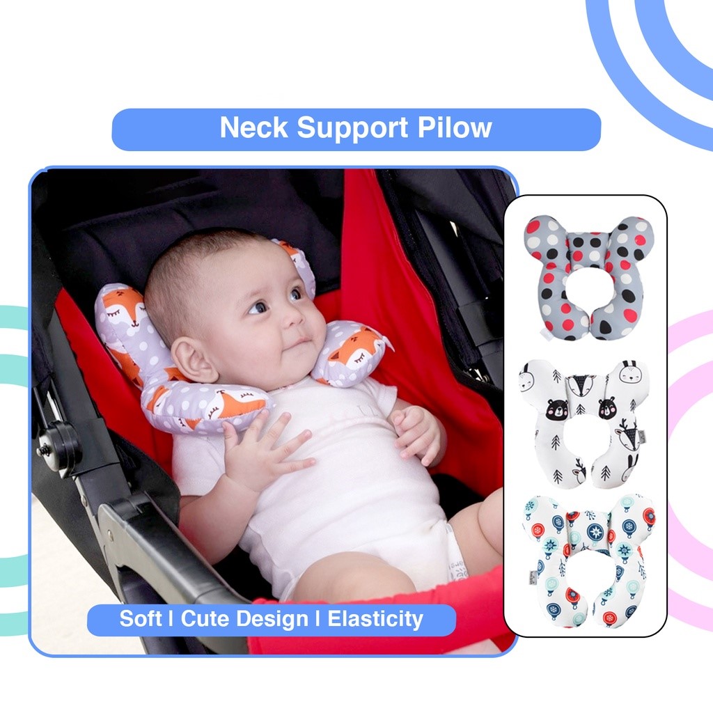Infant Head And Neck Support Pillow | Protective Travel Pillow For Newborn Children | U Shape Head Rest Cushion For Kids