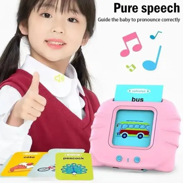 Audible Flash Cards Reading Machine For Kids-Early Learning English | Montessori Toddlers Gifts