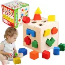 Wooden Hole Shape Intelligence Box - Wood Puzzle Geometric Shape Blocks