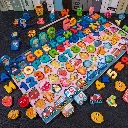 Wooden Puzzle Sorting Learning Board | Abc, Numbers, Shapes, Abacus, Fish Picking Activity And Animals | Preschool Education Montessori Toys | 6 In1 Wooden Educational Puzzle & Sorting Board Toy For Kids