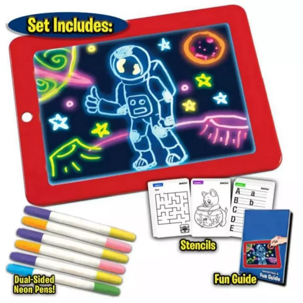 [Rolling Pin] Magic Pad Create Art That GLOWS Light Up LED Board Draw For Sketch / Create / Doodle / Write / Learning Tablet
