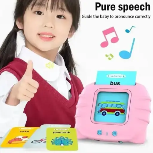 [nightbulb] Audible Flash Cards Reading Machine For Kids-Early Learning English | Montessori Toddlers Gifts