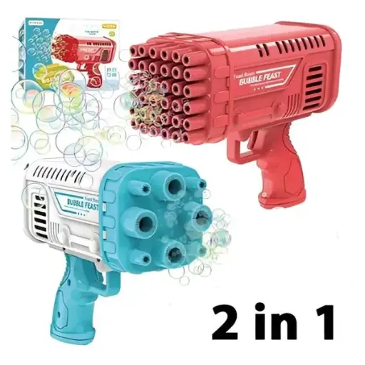 Electric Bubble Machine-Bazooka Bubble Water Gun 36 / 8 Hole 