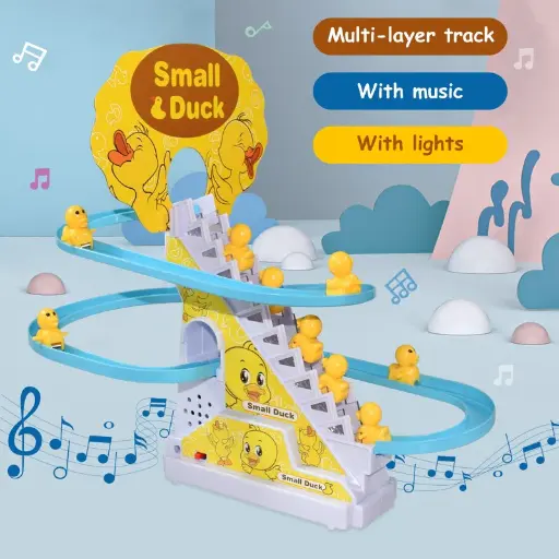 [Table] Small Duck Climbing Stairs-Duck Roller Coaster-Duck Track Set